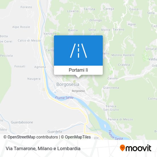 Mappa Via Tamarone