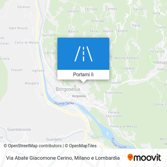 Mappa Via Abate Giacomone Cerino