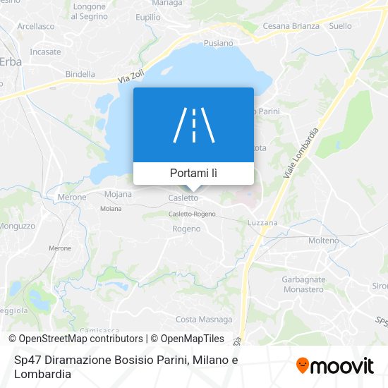 Mappa Sp47 Diramazione Bosisio Parini