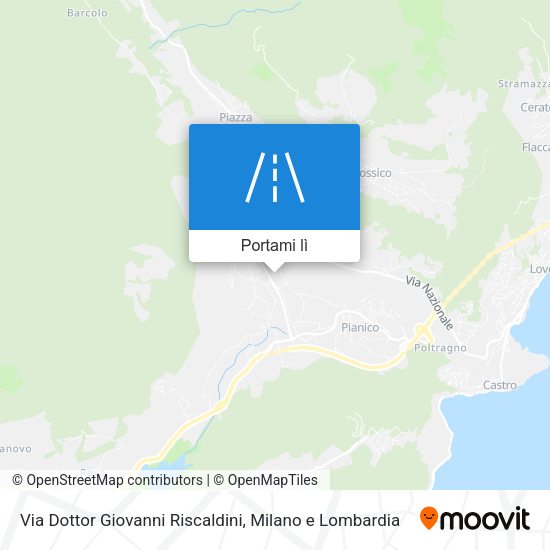Mappa Via Dottor Giovanni Riscaldini