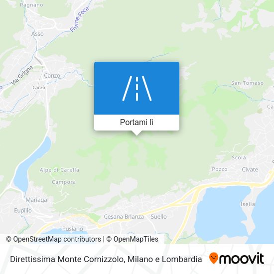 Mappa Direttissima Monte Cornizzolo