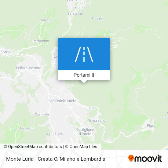 Mappa Monte Luria - Cresta O