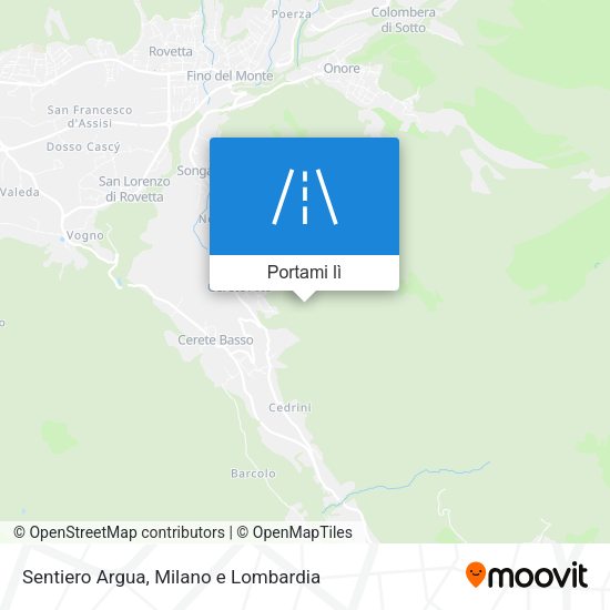 Mappa Sentiero Argua