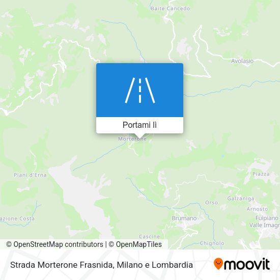 Mappa Strada Morterone Frasnida