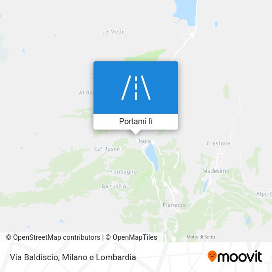 Mappa Via Baldiscio