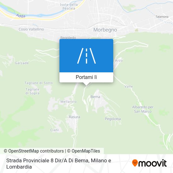 Mappa Strada Provinciale 8 Dir / A Di Bema