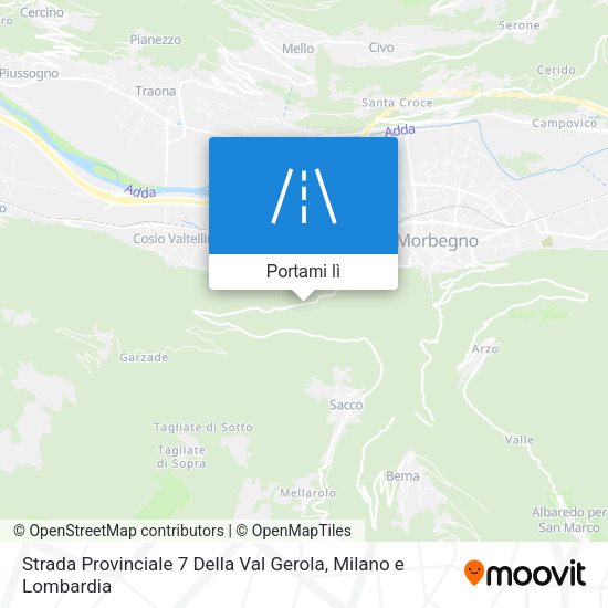 Mappa Strada Provinciale 7 Della Val Gerola