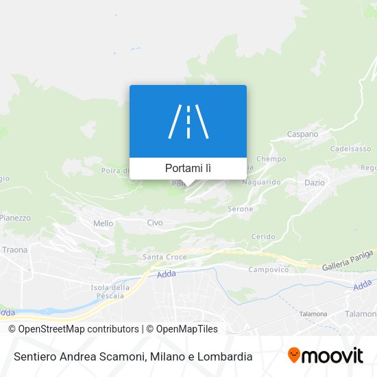 Mappa Sentiero Andrea Scamoni