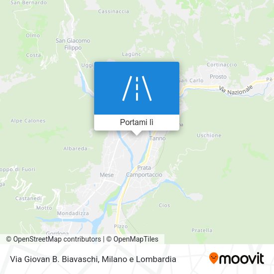 Mappa Via Giovan B. Biavaschi
