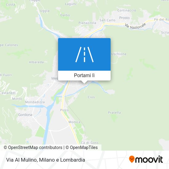 Mappa Via Al Mulino