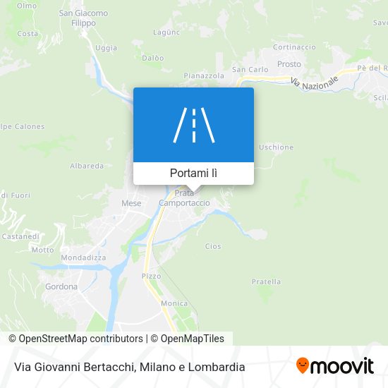 Mappa Via Giovanni Bertacchi