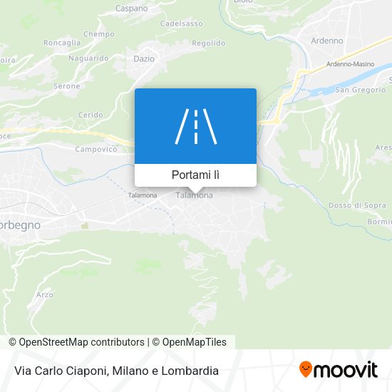 Mappa Via Carlo Ciaponi
