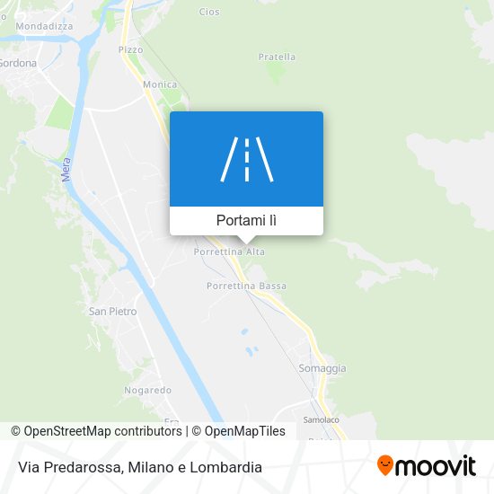 Mappa Via Predarossa