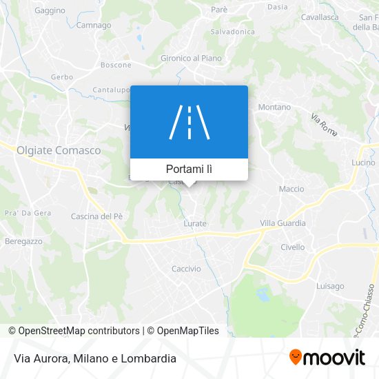 Mappa Via Aurora