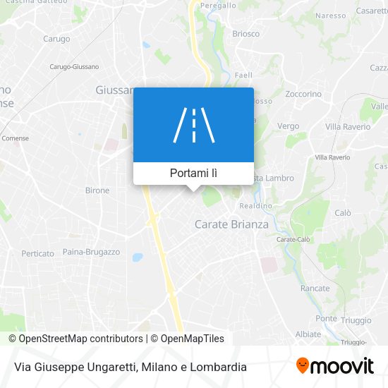 Mappa Via Giuseppe Ungaretti