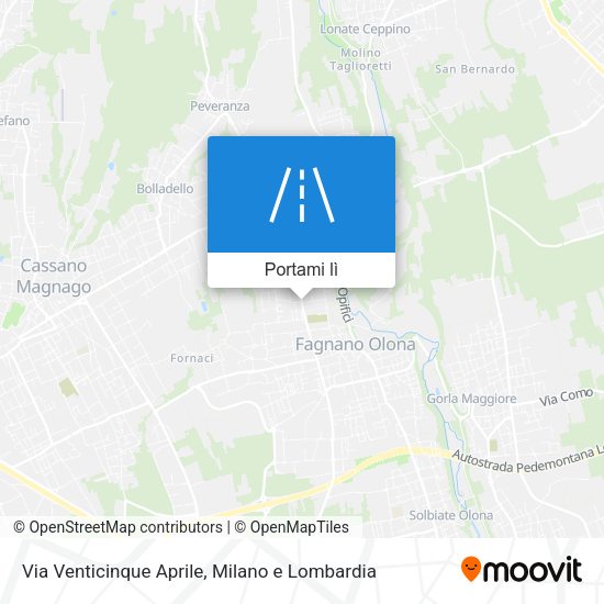 Mappa Via Venticinque Aprile