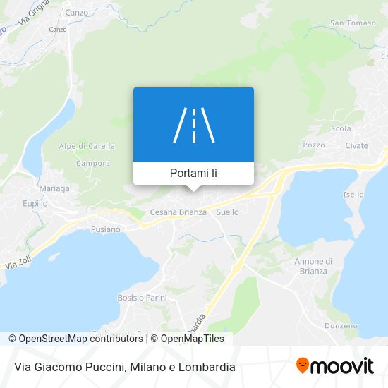Mappa Via Giacomo Puccini