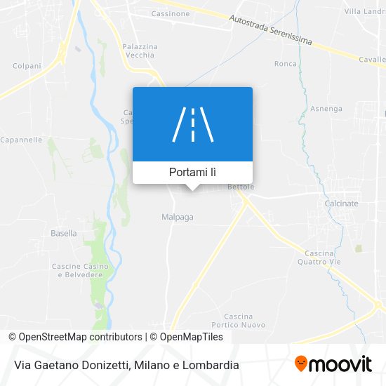 Mappa Via Gaetano Donizetti