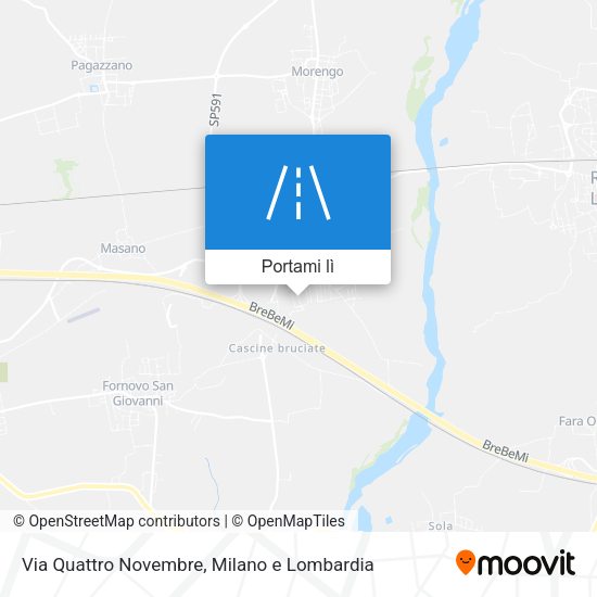 Mappa Via Quattro Novembre