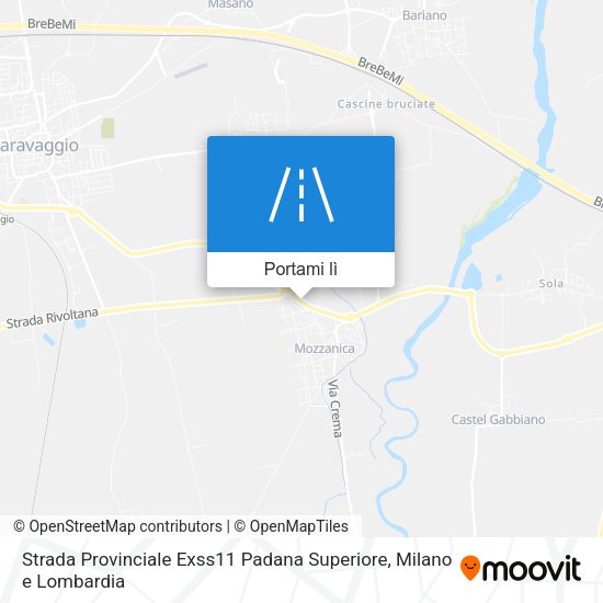 Mappa Strada Provinciale Exss11 Padana Superiore