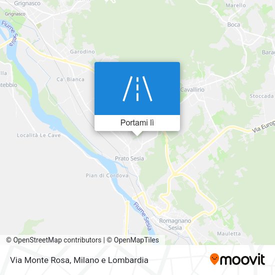 Mappa Via Monte Rosa