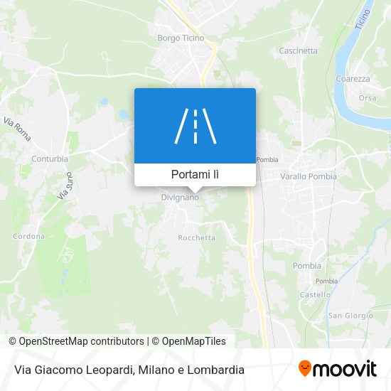 Mappa Via Giacomo Leopardi