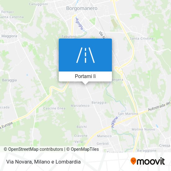 Mappa Via Novara