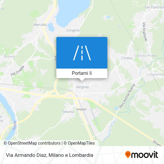 Mappa Via Armando Diaz