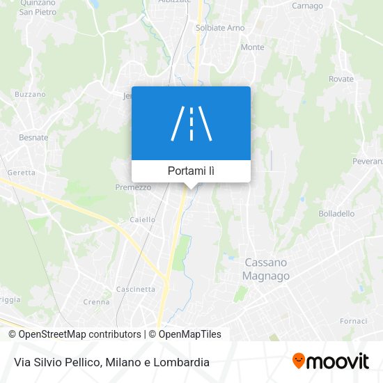 Mappa Via Silvio Pellico