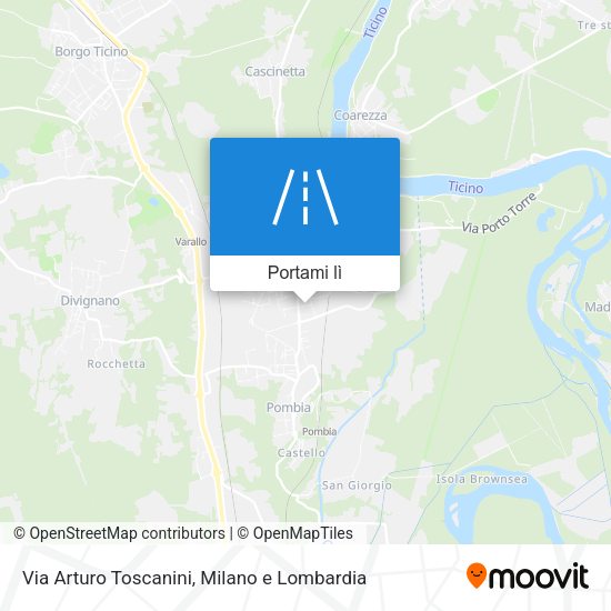 Mappa Via Arturo Toscanini