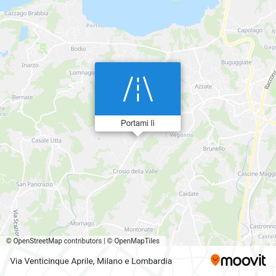 Mappa Via Venticinque Aprile