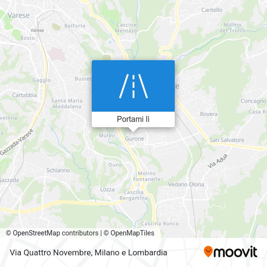Mappa Via Quattro Novembre