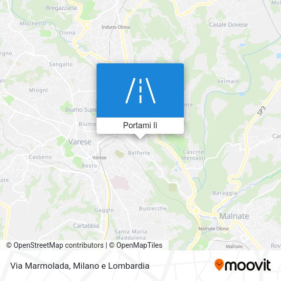 Mappa Via Marmolada