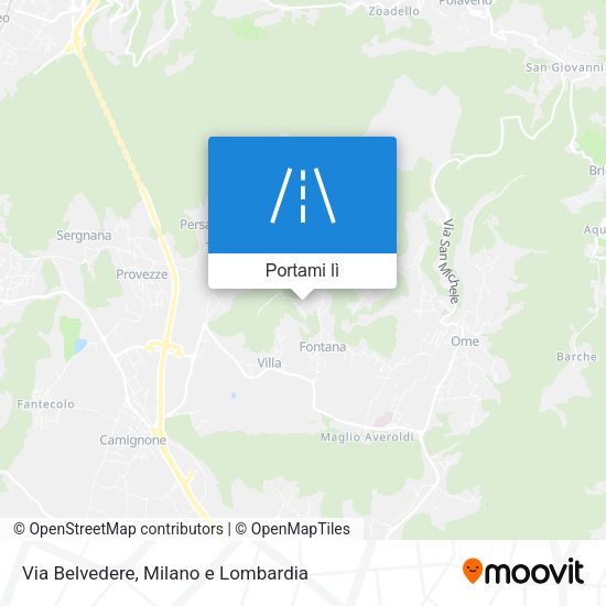 Mappa Via Belvedere