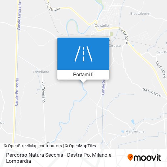 Mappa Percorso Natura Secchia - Destra Po