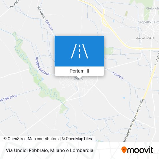 Mappa Via Undici Febbraio