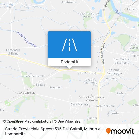 Mappa Strada Provinciale Spexss596 Dei Cairoli