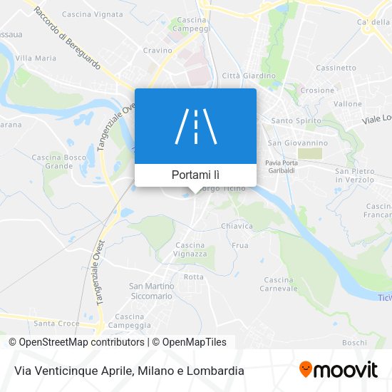 Mappa Via Venticinque Aprile