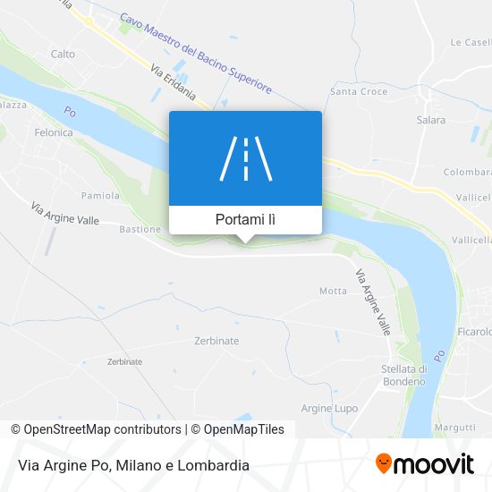 Mappa Via Argine Po