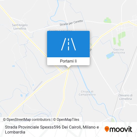 Mappa Strada Provinciale Spexss596 Dei Cairoli