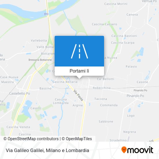 Mappa Via Galileo Galilei