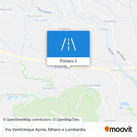 Mappa Via Venticinque Aprile