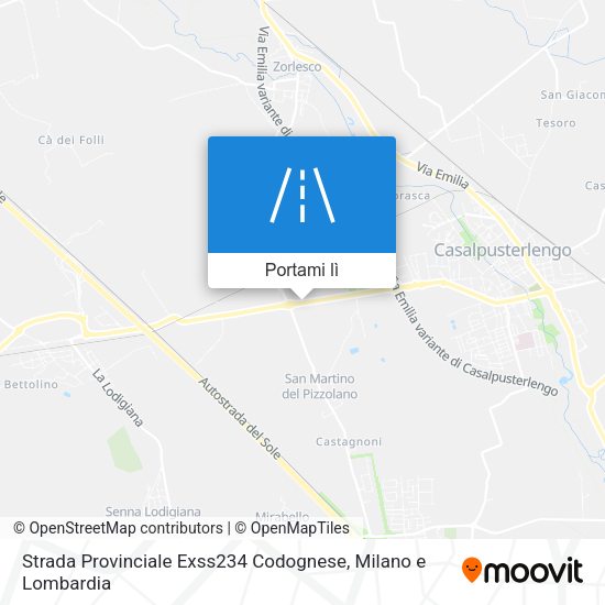 Mappa Strada Provinciale Exss234 Codognese