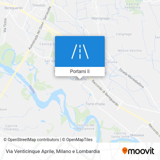 Mappa Via Venticinque Aprile