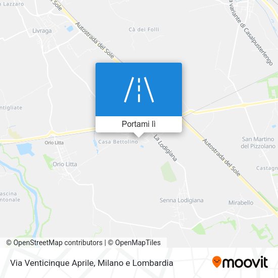 Mappa Via Venticinque Aprile