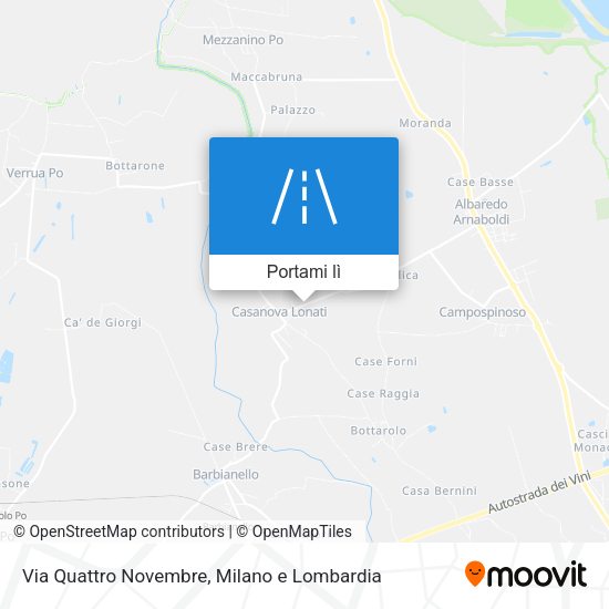 Mappa Via Quattro Novembre