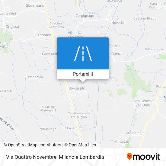 Mappa Via Quattro Novembre