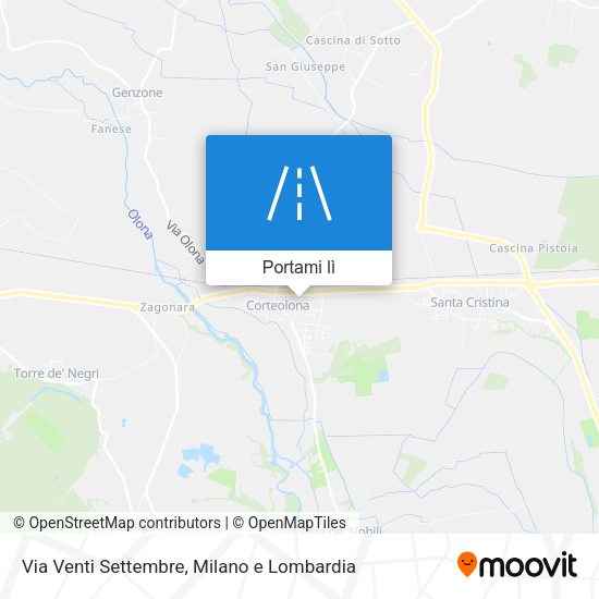 Mappa Via Venti Settembre