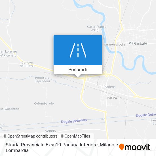 Mappa Strada Provinciale Exss10 Padana Inferiore