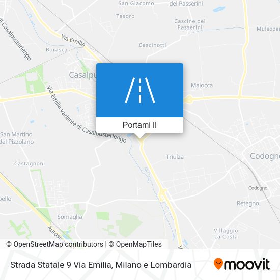 Mappa Strada Statale 9 Via Emilia